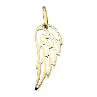 Gold-Plated Sterling Silver 14 K Gold Plated Tiny Wing Outline Charm