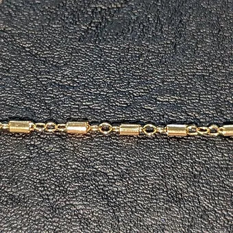 Cylinder Bar Chain in Gold Filled
