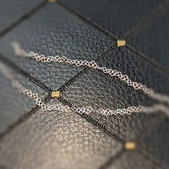 Art Nouveau Style Filigree Hearts Chain