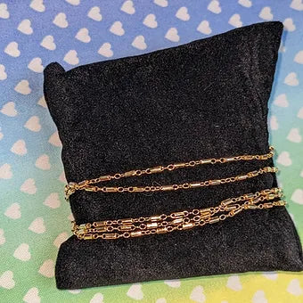Cylinder Bar Chain in Gold Filled