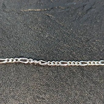 Figaro Chain in Silver. Extra Large