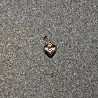 Gold-Filled Puff Heart Charm