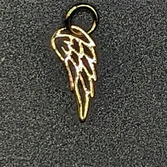 Gold-Plated Sterling Silver 14 K Gold Plated Tiny Wing Outline Charm