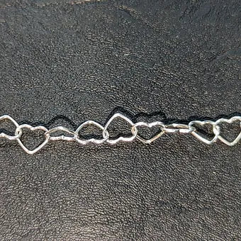 Large Silver Hearts Chain