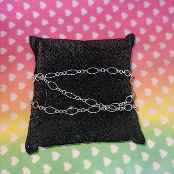Oval long and short chain