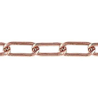 Rose Gold-Filled Drawn Cable Chain. Sold Per Inch