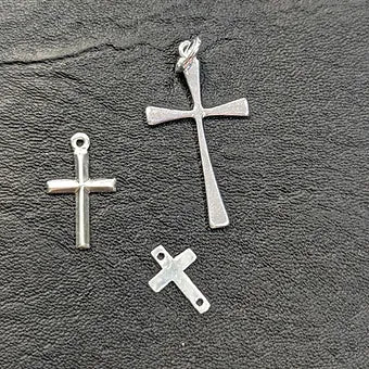 Silver Cross Connectors and Charms