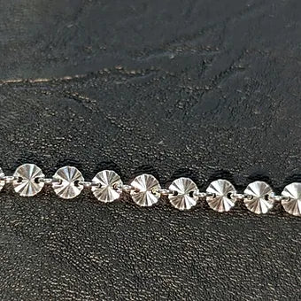 Starburst Silver Sequin Chain