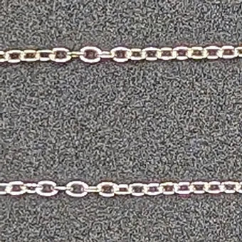 Sterling Silver 3.6mm Oxidized Textured Cable Chain