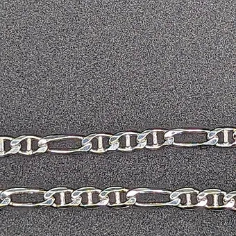 Sterling Silver Figaro Marine Chain 4mm