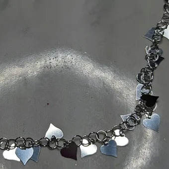 Heart Dangle Chain. Permanent Jewelry. Sold Per Inch Online