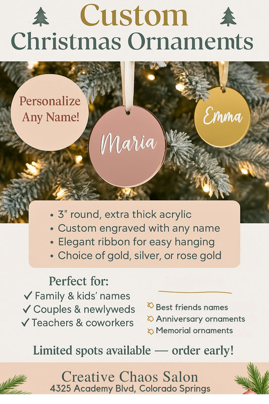 Custom Engraved Christmas Ornaments