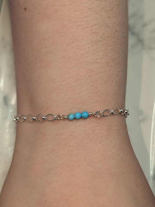 3 Round Turquoise Connector