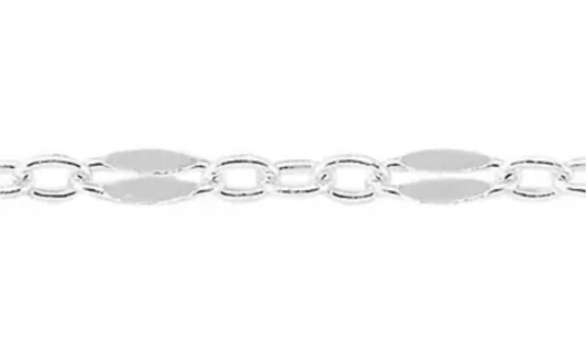 Sterling Silver 2mm Open Sequin Long and Short Chain
