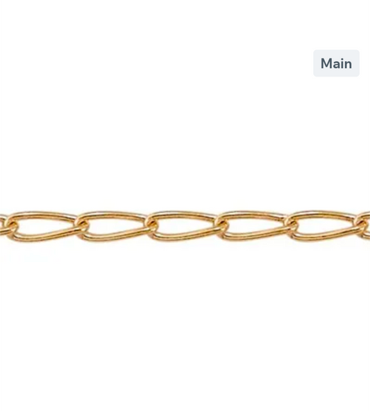 Gold-Filled Tiny Drawn Curb Chain. ***ONLINE PRICING IS PER INCH***